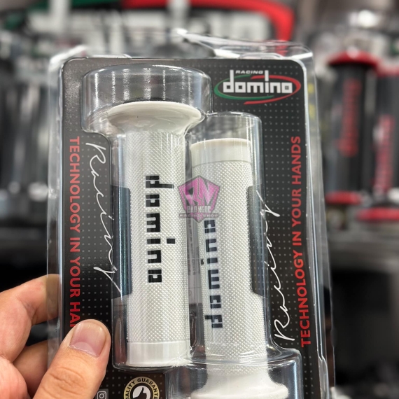 BAO TAY DOMINO A010 ROAD RACING ( TRẮNG / ĐEN )